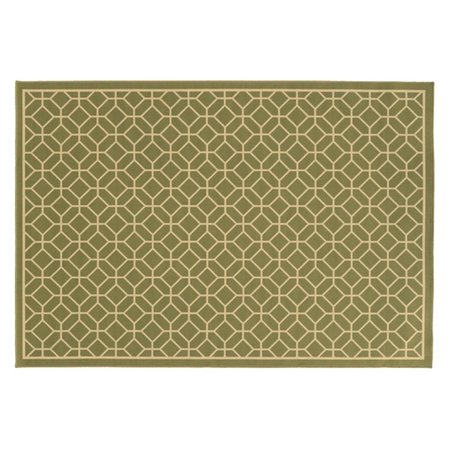 SPHINX BY ORIENTAL WEAVERS Oriental Weavers Riviera 4771B 8 and apos; Round Round - Green/ Ivory-Polypropylene R4771B240RDST
